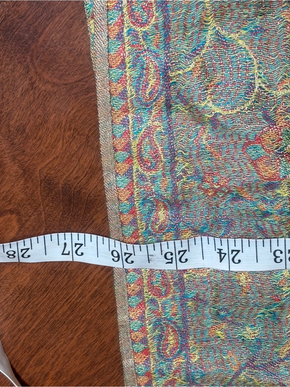 Vintage 100% Wool Jamawar Paisley Pashmina Scarf Wrap